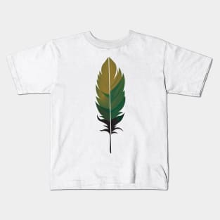 Colorful nature feather Kids T-Shirt